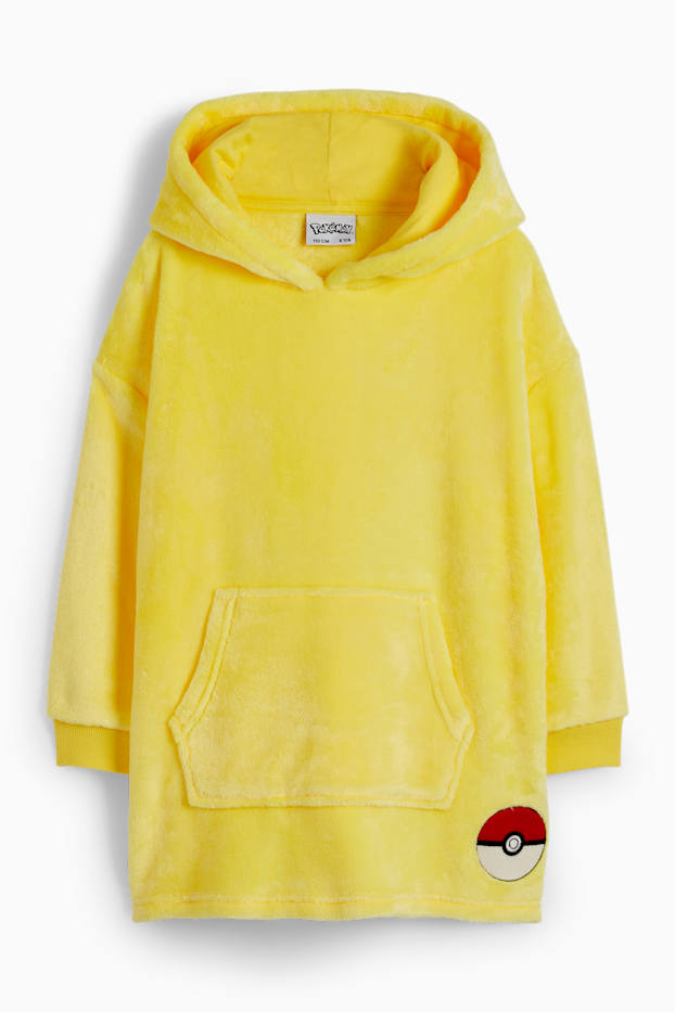 Copii - Băieți - Pokémon - Pikachu - pătură tip hanorac - galben