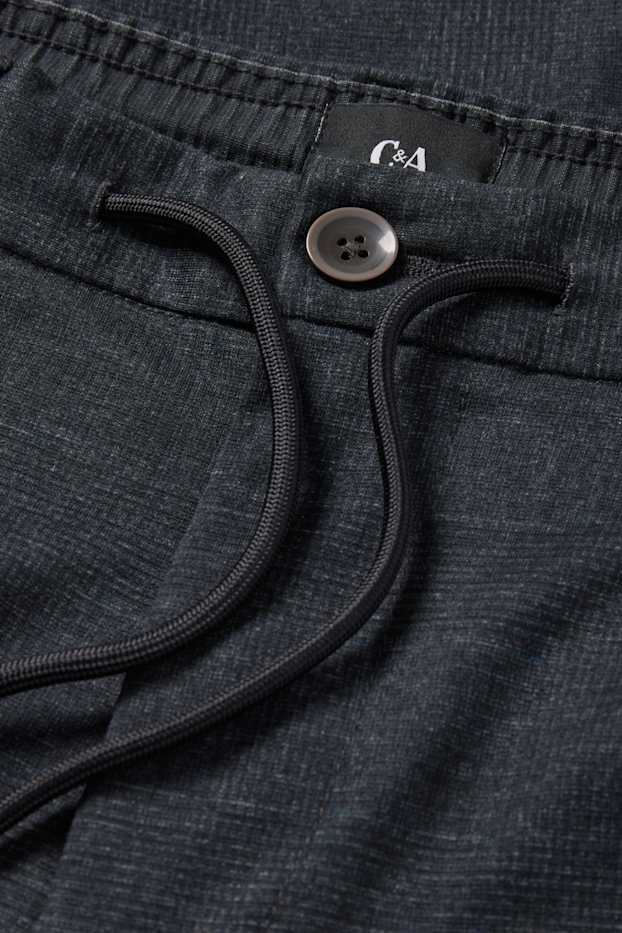 Uomo - Pantaloni chino - tapered fit - a quadretti - grigio scuro