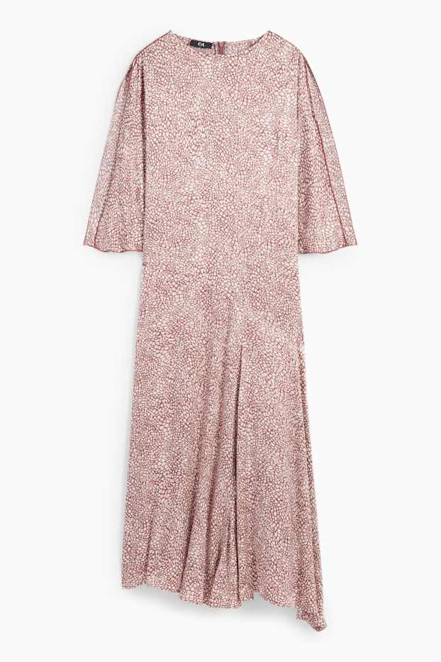 Damen - Viskose-Kleid - gemustert - rosa