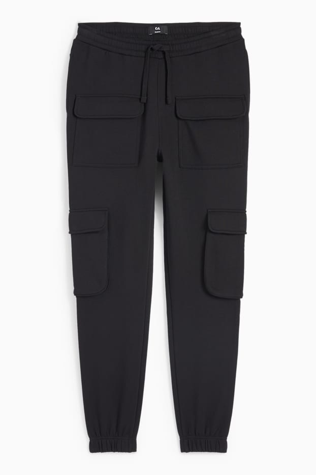Herren - Cargo-Jogginghose - schwarz