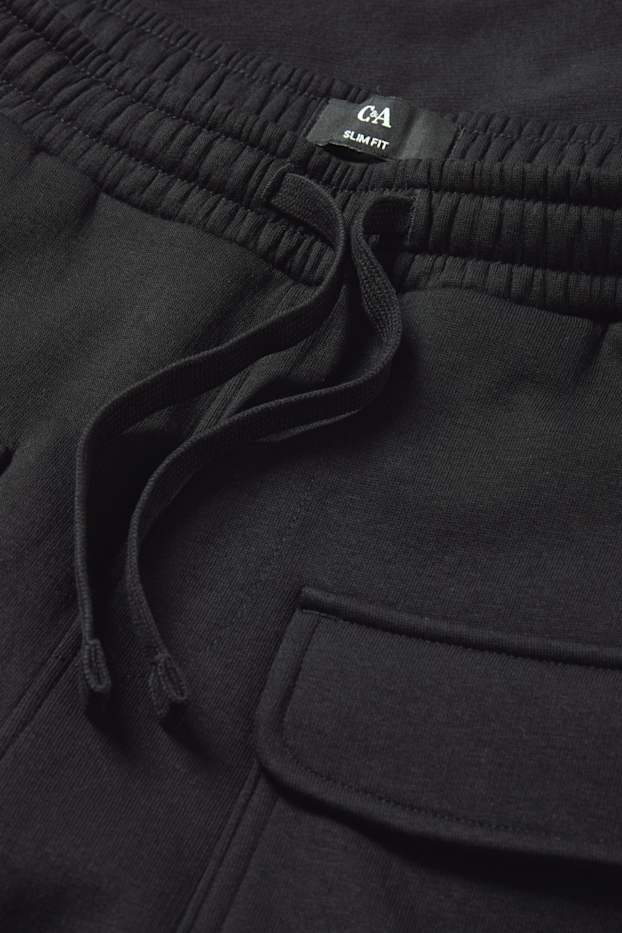 Herren - Cargo-Jogginghose - schwarz