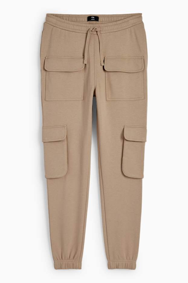 Hommes - Pantalon de jogging cargo - beige