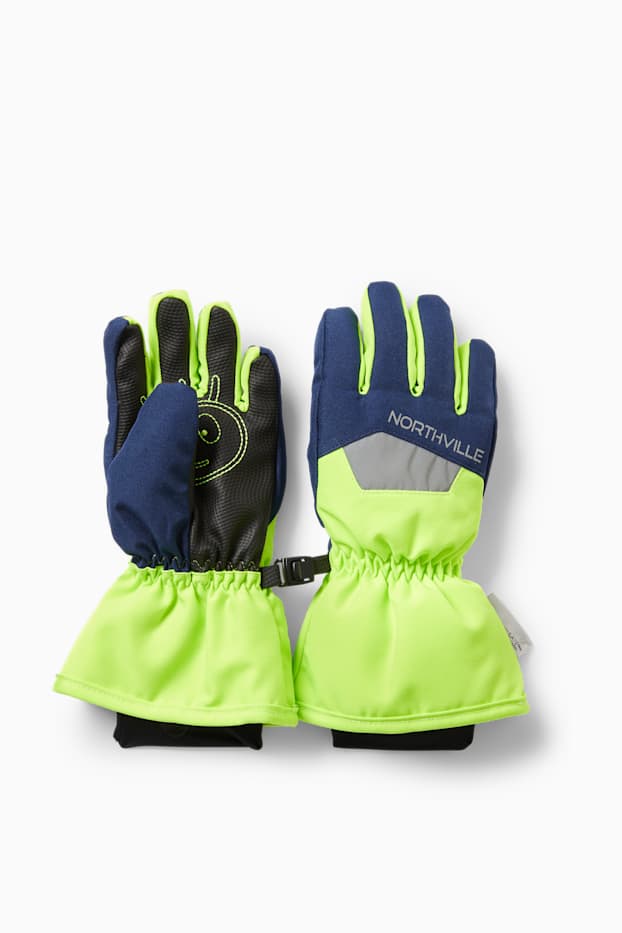 Enfants garçons - Gants de ski - imperméables - vert clair