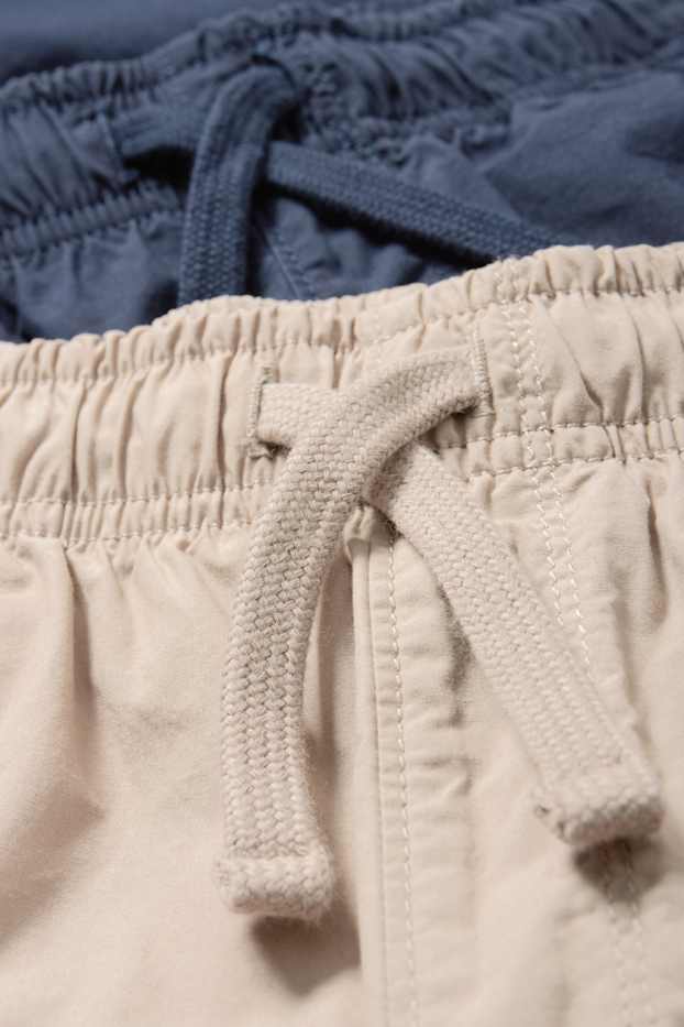 Nen - Paquet de 2 - pantalons tèrmics - blau/beix