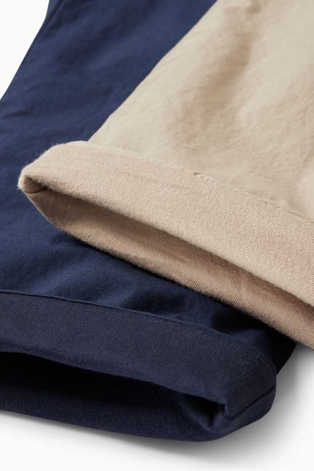 Nen - Paquet de 2 - pantalons tèrmics - blau/beix