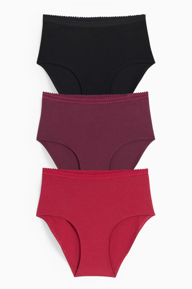 Dames - Set van 3 - slip - paars