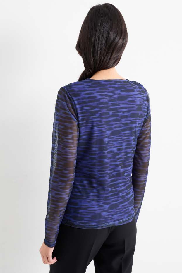 Dames - Longsleeve - met patroon - paars