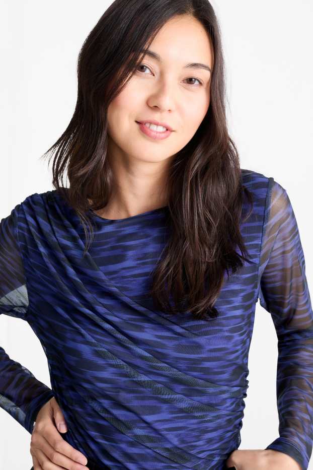 Dames - Longsleeve - met patroon - paars