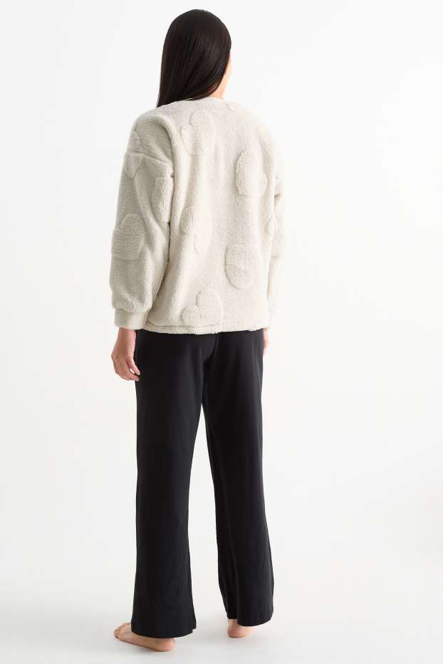 Donna - Pigiama invernale - bianco crema