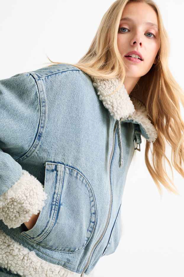 Femmes - Veste en jean - jean bleu clair