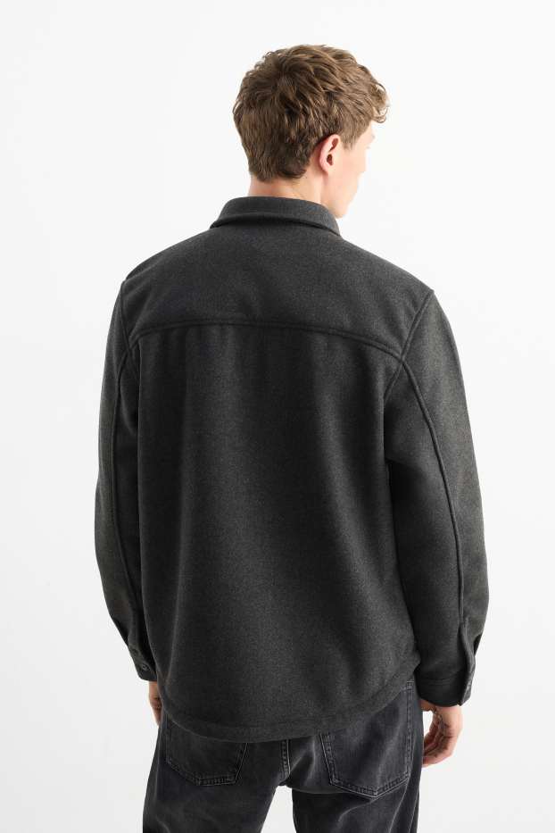 Home - Sobrecamisa - relaxed fit - Kent - gris fosc