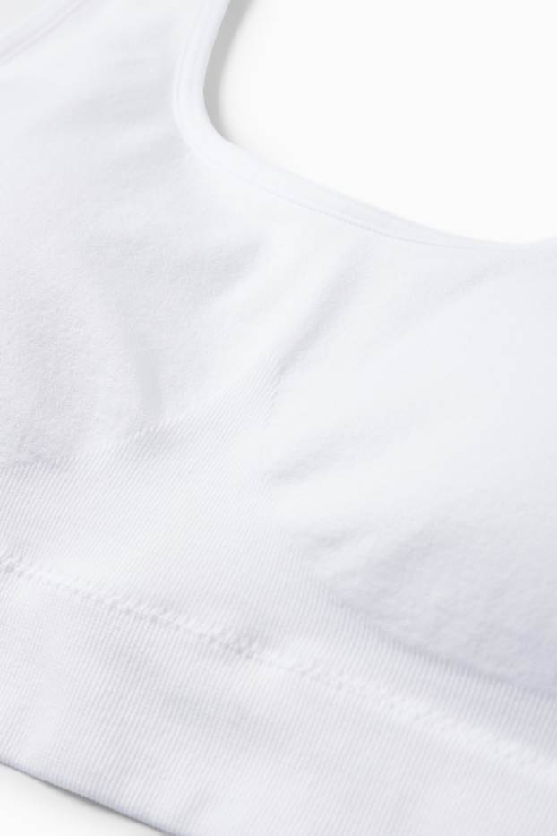 Women - Bralette - padded - seamless - white
