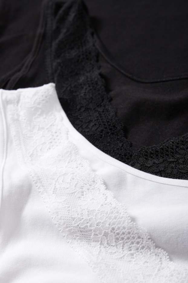 Femmes - Lot de 2 - caracos - blanc / noir