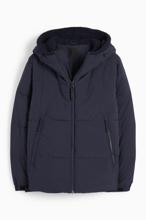 Hombre - Chaqueta acolchada con capucha - negro
