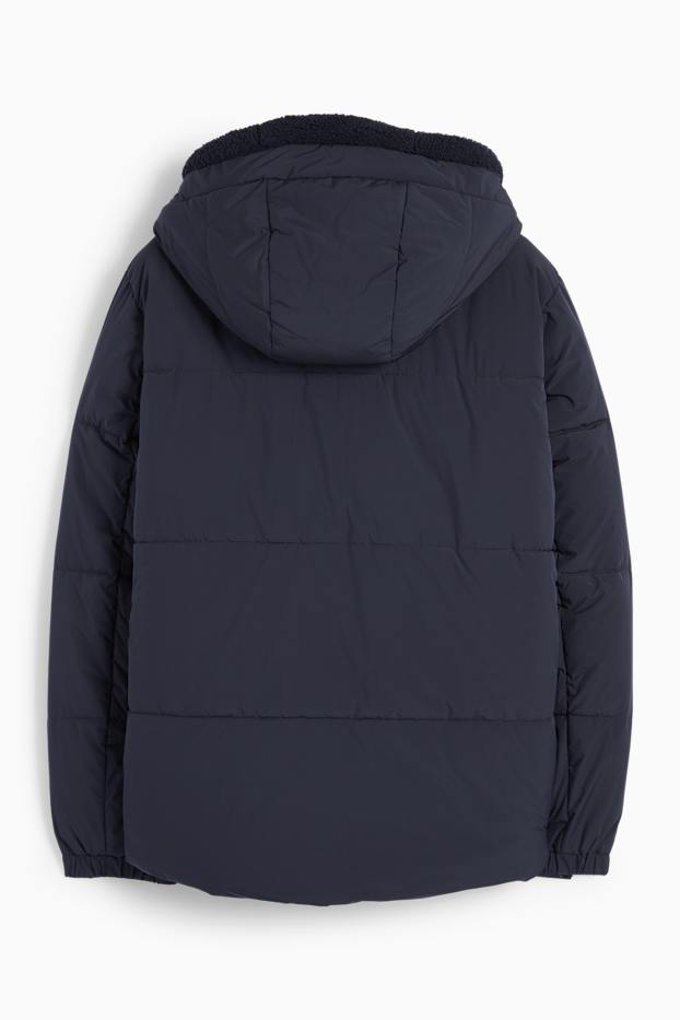Hombre - Chaqueta acolchada con capucha - negro
