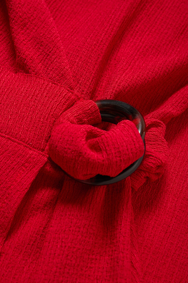 Damen - Wickelkleid - rot