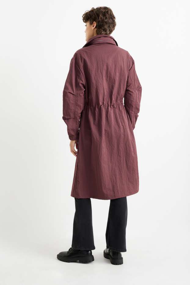 Women - Parka with hood - bordeaux