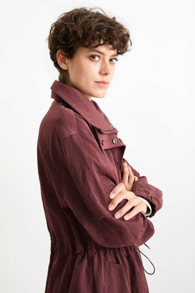 Women - Parka with hood - bordeaux