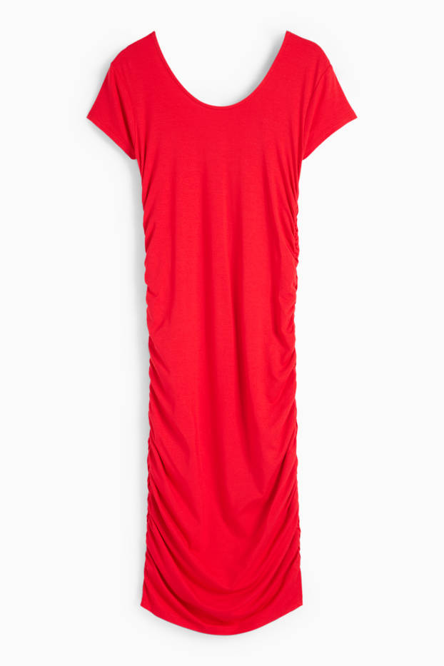 Femmes - Robe moulante en viscose - rouge