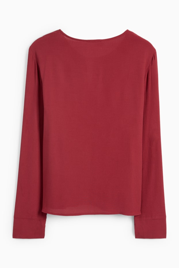 Donna - Blusa - rosso scuro