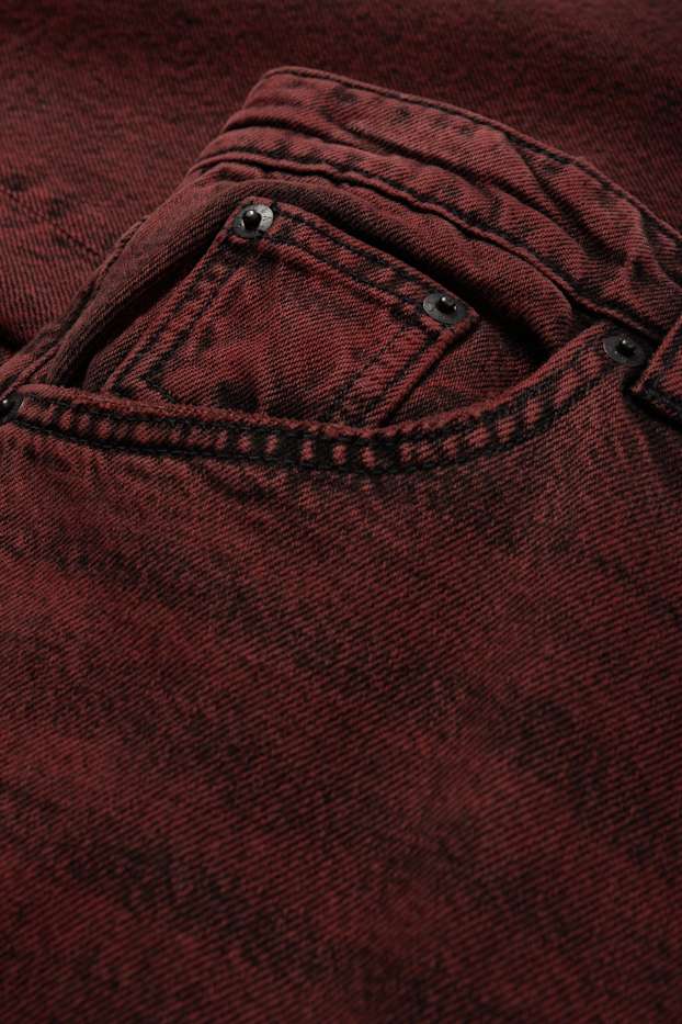 Femmes - Baggy jean - mid waist - bordeaux