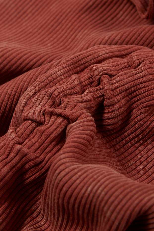Donna - Vestito aderente - a coste - ruggine