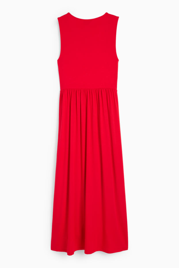 Dona - Vestit bàsic de viscosa - vermell