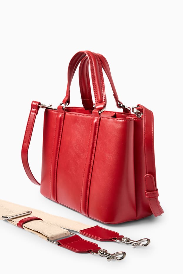 Femmes - Sac à bandoulière amovible - matière synthétique - rouge