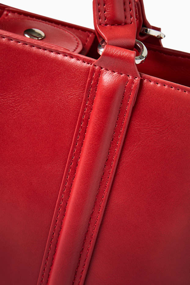 Femmes - Sac à bandoulière amovible - matière synthétique - rouge