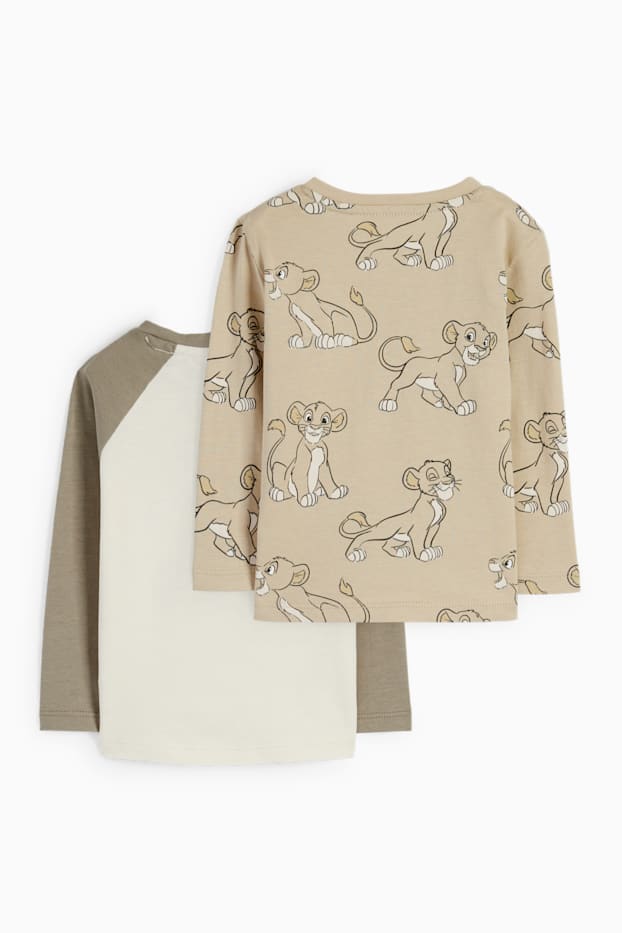 Neonati - Confezione da 2 - Il Re Leone - maglia a maniche lunghe per bebè - beige / verde