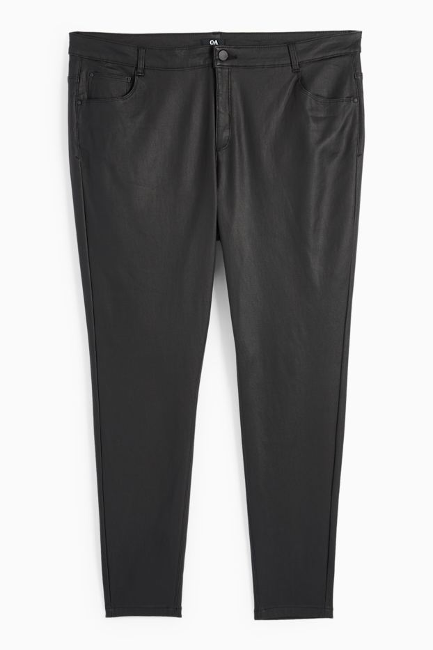 Femmes - Pantalon - high waist - skinny fit - noir