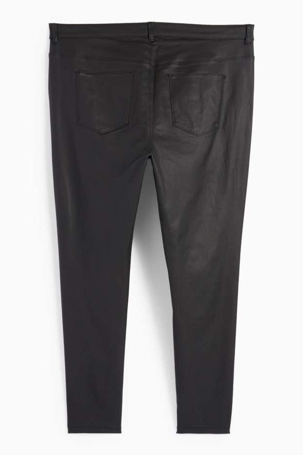 Femmes - Pantalon - high waist - skinny fit - noir