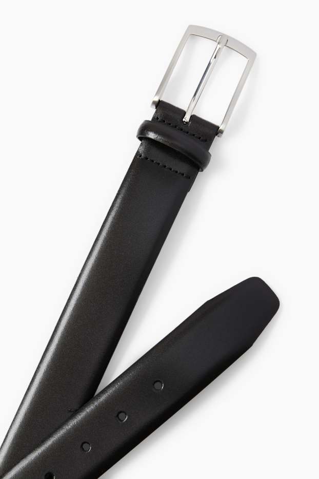 Uomo - Cintura in pelle - nero