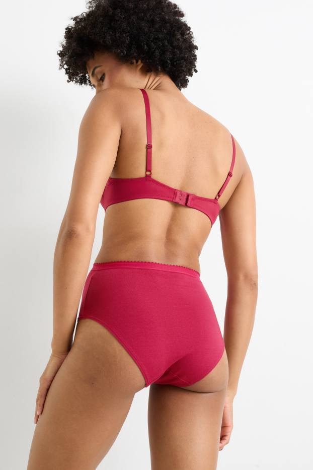 Dames - Set van 3 - slip - paars