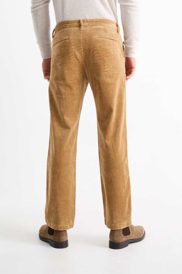 Home - Pantalons de pana - regular fit - marró clar