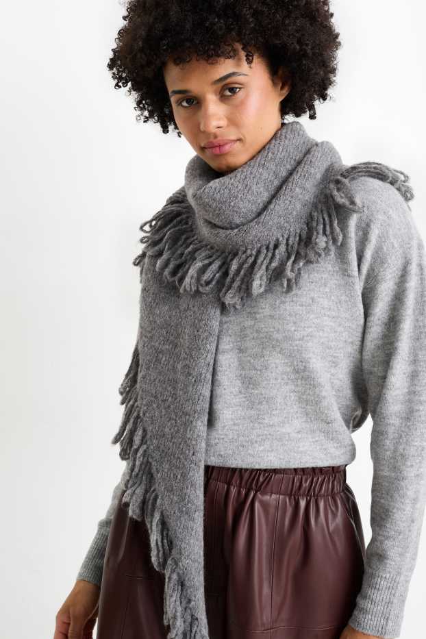 Dona - Bufanda amb serrells - gris