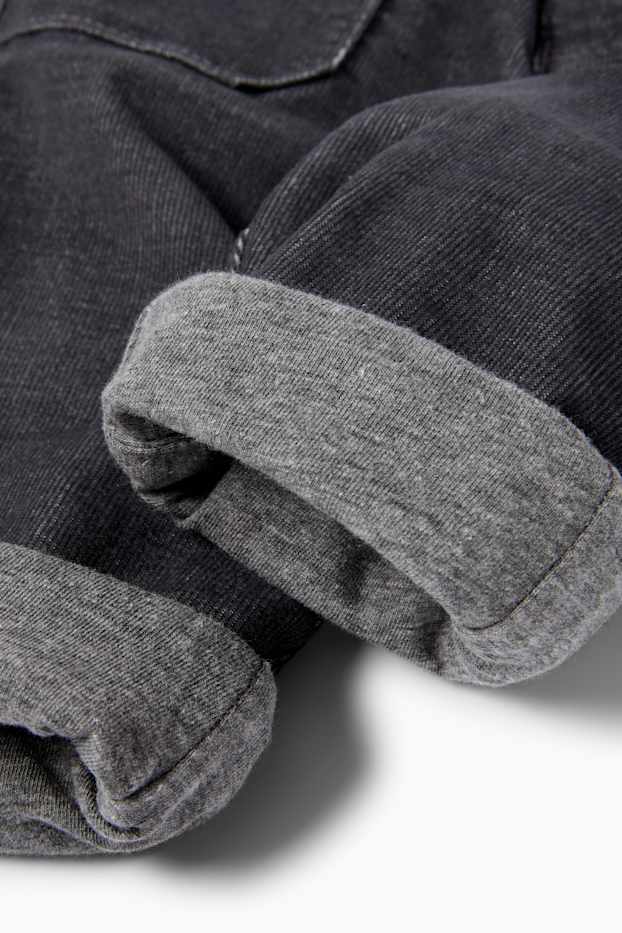 Bébés garçons - Pantalon en velours côtelé pour bébé - pantalon doublé - gris