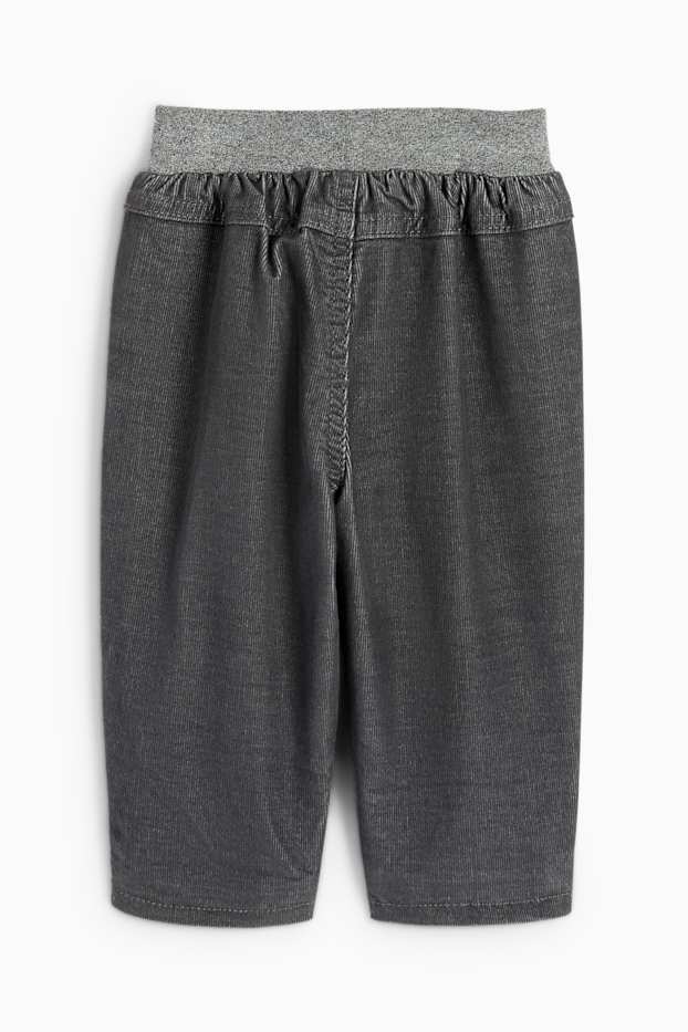 Bébés garçons - Pantalon en velours côtelé pour bébé - pantalon doublé - gris