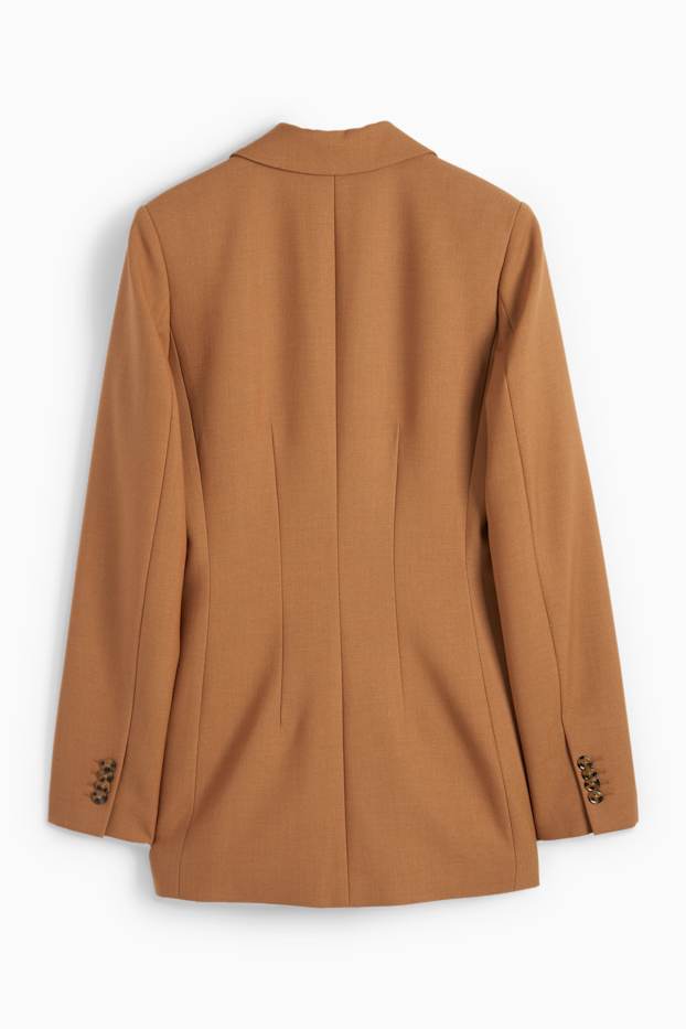 Femmes - Blazer long - cintré - marron clair