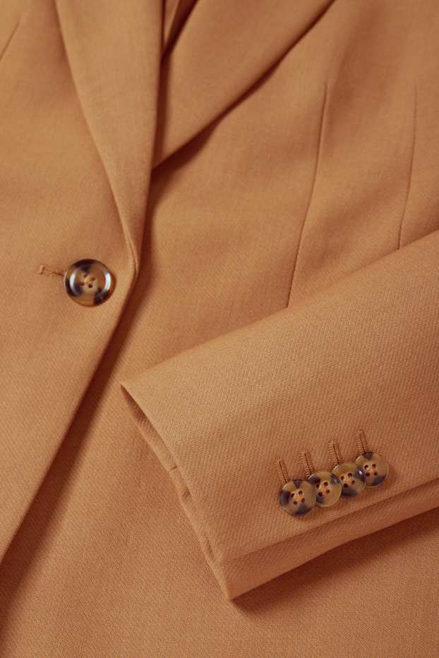 Femmes - Blazer long - cintré - marron clair