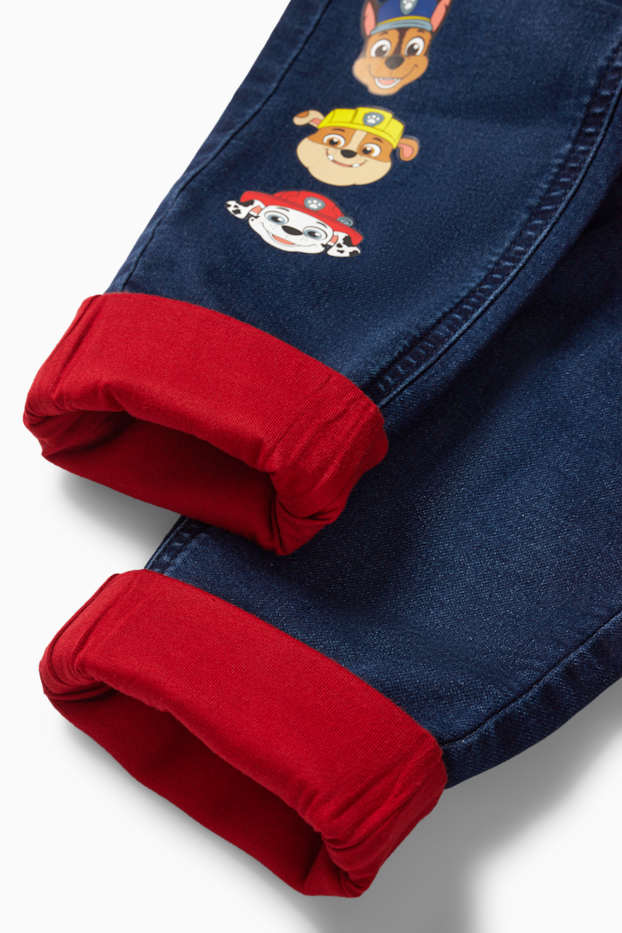 Děti - chlapci - Tlapková patrola - relaxed jeans - termo džíny - džíny - tmavomodré