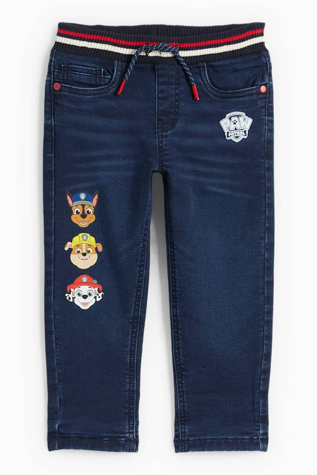 Děti - chlapci - Tlapková patrola - relaxed jeans - termo džíny - džíny - tmavomodré