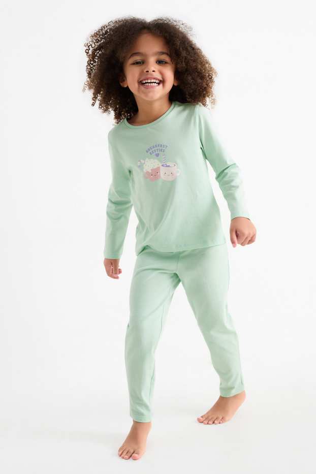 Children Girls - Multipack of 3 - breakfast - pyjamas - 6 piece - rose
