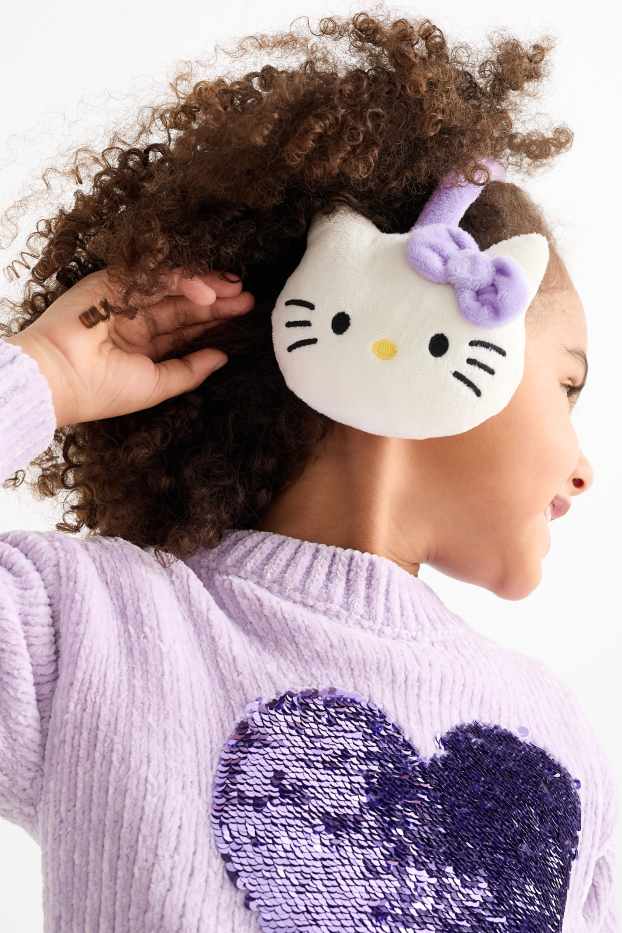 Kinder Mädchen - Hello Kitty - Ohrenwärmer - cremeweiß