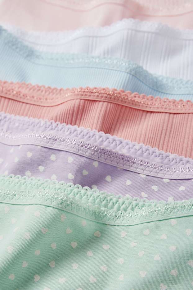 Enfants filles - Lot de 6 - culottes - rose