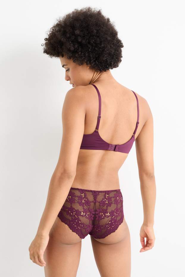 Damen - BH mit Bügel - FULL COVERAGE - unwattiert - LYCRA® - lila