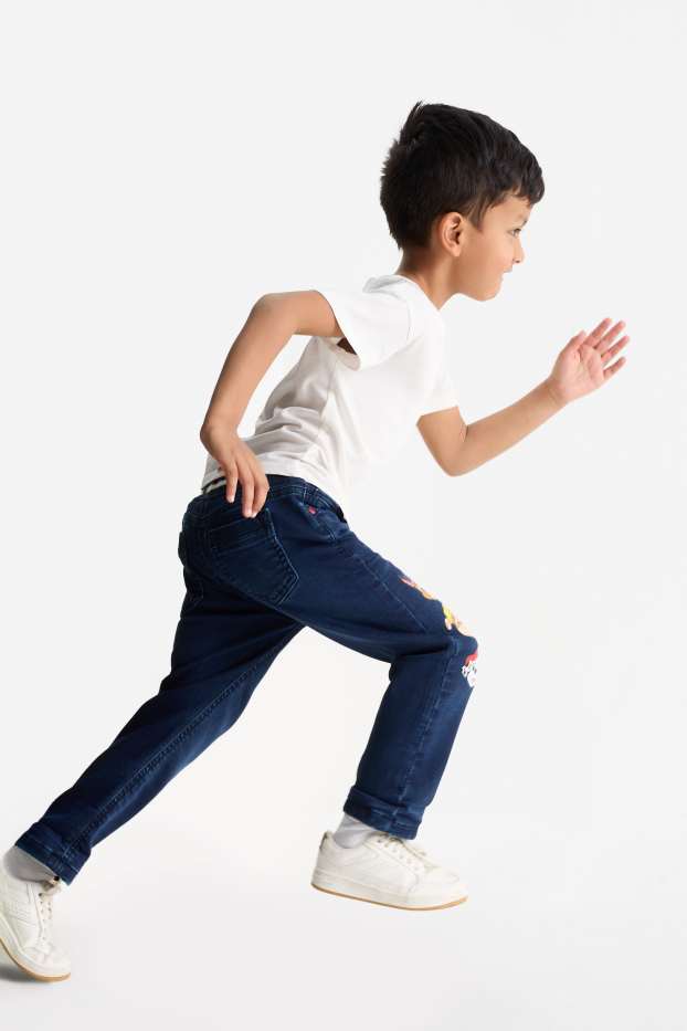 Děti - chlapci - Tlapková patrola - relaxed jeans - termo džíny - džíny - tmavomodré