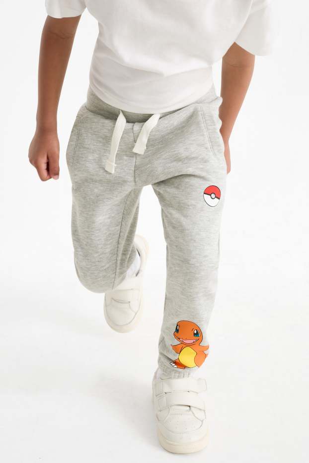 Kinderen: jongens - Pokémon - joggingbroek - licht grijs-mix