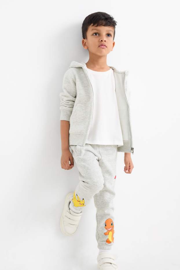 Kinderen: jongens - Pokémon - joggingbroek - licht grijs-mix