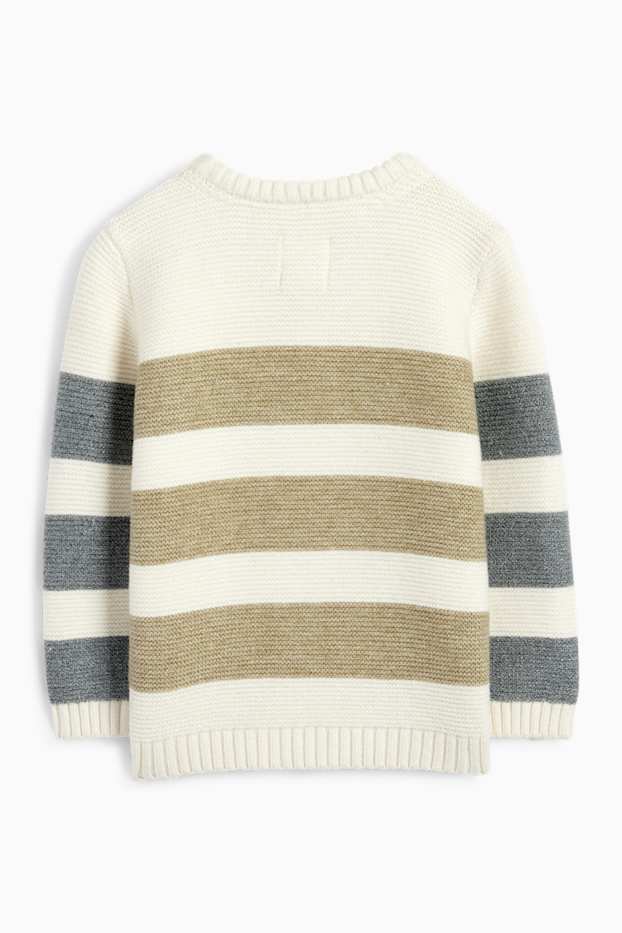 Bebés niños - Jersey para bebé - de rayas - con textura - blanco roto